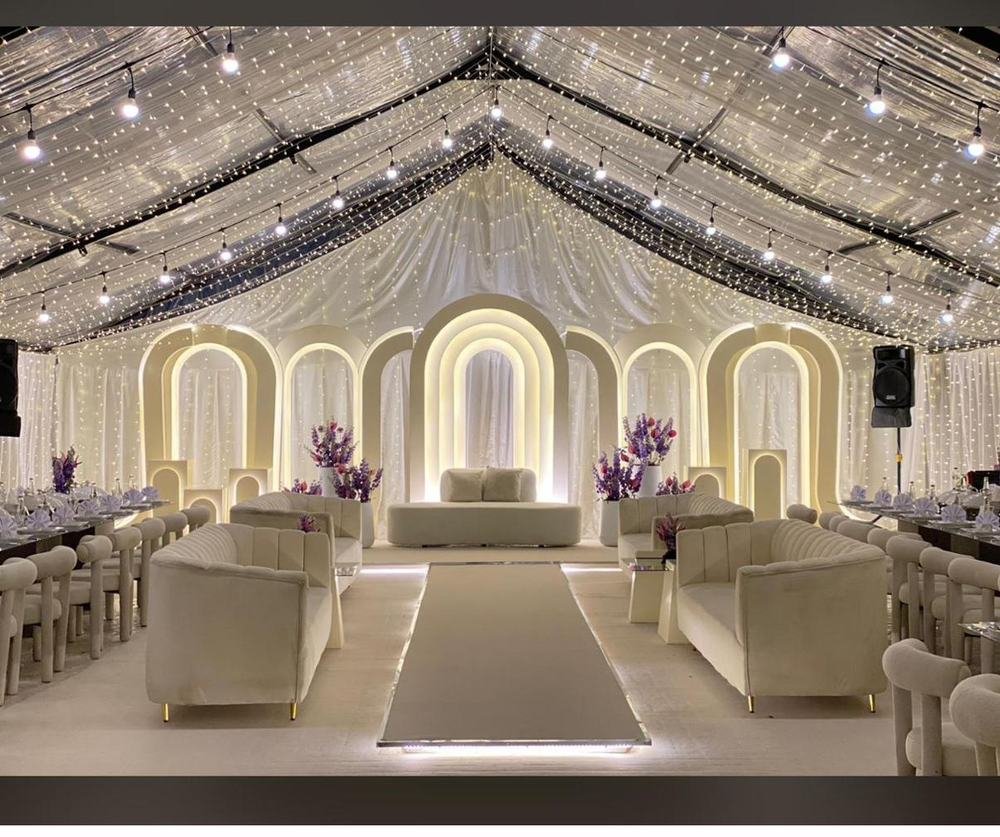 Wedding lounge hall setup